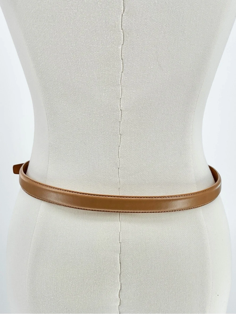 Lauren Ralph Lauren Women’s Cognac Brown Leather Skinny Belt Size M
